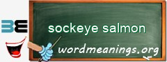 WordMeaning blackboard for sockeye salmon